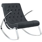 Rocker contemporary chair w/ chrome legs by Modway additional picture 2