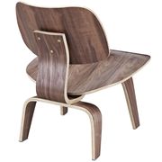 Plywood lounge casual style chair in walnut by Modway additional picture 2