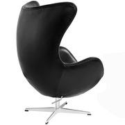 Fine black Italian leather lounge chair by Modway additional picture 5