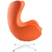Fine orange Italian leather lounge chair by Modway additional picture 3
