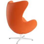 Fine orange Italian leather lounge chair by Modway additional picture 4