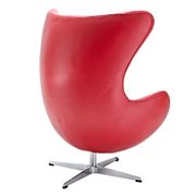 Fine red Italian leather lounge chair by Modway additional picture 3
