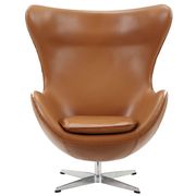 Fine terracota Italian leather lounge chair by Modway additional picture 2