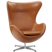 Fine terracota Italian leather lounge chair by Modway additional picture 4