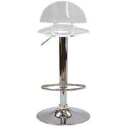 Clear bar stool w/ chrome base by Modway additional picture 2
