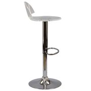 Clear bar stool w/ chrome base by Modway additional picture 3