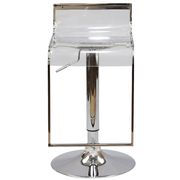 Acrylic seat bar stool w/ chrome base by Modway additional picture 2