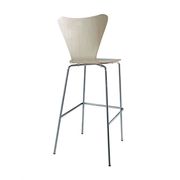 Minimalist bar stool in natural wood by Modway additional picture 3