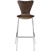 Minimalist bar stool in walnut wood by Modway additional picture 3