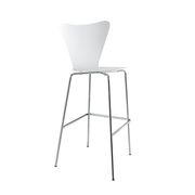 Minimalist bar stool in white by Modway additional picture 3