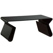 Acrylic black coffee table with magazine holder by Modway additional picture 2