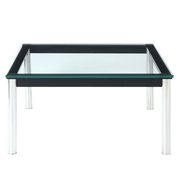 Black glass coffee table in casual style by Modway additional picture 3
