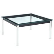 Black glass coffee table in casual style by Modway additional picture 4