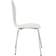 White dining side chair in glossy lacquer by Modway additional picture 2