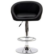Black swivel bar stool with chrome leg by Modway additional picture 2
