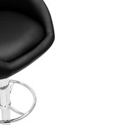 Black swivel bar stool with chrome leg by Modway additional picture 5