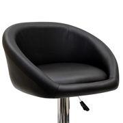 Black swivel bar stool with chrome leg by Modway additional picture 6