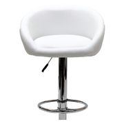 White swivel bar stool with chrome leg by Modway additional picture 2