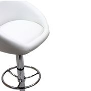 White swivel bar stool with chrome leg by Modway additional picture 4