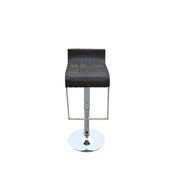 Rattan seat bar stool w/ chrome base by Modway additional picture 4
