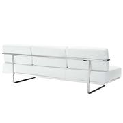 Convertible ultra-modern sofa in white leather by Modway additional picture 3
