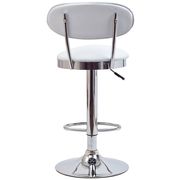 Chrome base classic style white bar stool by Modway additional picture 3