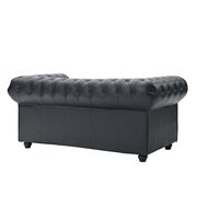 Loveseat in black leather & leather match by Modway additional picture 3