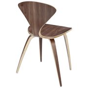 V-shaped back walnut casual dining chair by Modway additional picture 2