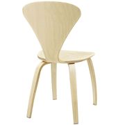 V-shaped back natural casual dining chair by Modway additional picture 3