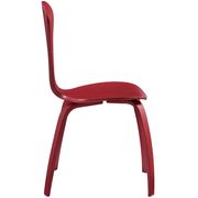 V-shaped back red casual dining chair by Modway additional picture 2