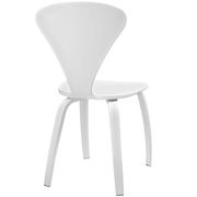 V-shaped back white casual dining chair by Modway additional picture 3