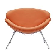 Mid-century style lounger chair in orange additional photo 3 of 3