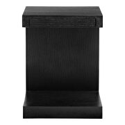 Contemporary side table black oak additional photo 2 of 7