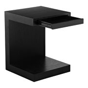 Contemporary side table black oak additional photo 4 of 7