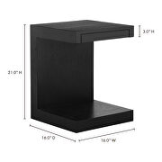 Contemporary side table black oak by Moe's Home Collection additional picture 8