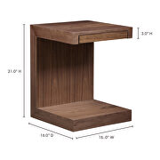 Contemporary side table walnut by Moe's Home Collection additional picture 7