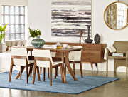 Mid-century modern rectangular dining table small walnut by Moe's Home Collection additional picture 6