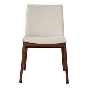 Mid-century modern dining chair white pvc-m2 additional photo 2 of 9