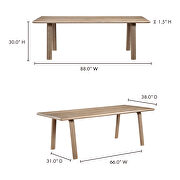 Scandinavian dining table white oak additional photo 3 of 9