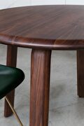 Scandinavian round dining table walnut by Moe's Home Collection additional picture 2