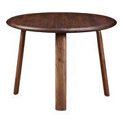 Scandinavian round dining table walnut by Moe's Home Collection additional picture 3