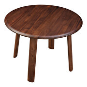 Scandinavian round dining table walnut by Moe's Home Collection additional picture 7