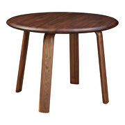 Scandinavian round dining table walnut by Moe's Home Collection additional picture 8