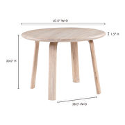 Scandinavian round dining table white oak additional photo 3 of 7