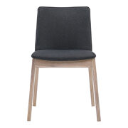 Mid-century modern oak dining chair dark gray-m2 additional photo 3 of 4