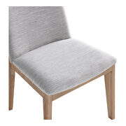 Mid-century modern oak dining chair light gray-m2 additional photo 3 of 4