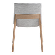 Mid-century modern oak dining chair light gray-m2 additional photo 4 of 4