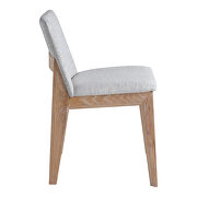 Mid-century modern oak dining chair light gray-m2 additional photo 5 of 4