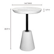 Contemporary outdoor accent table white by Moe's Home Collection additional picture 2