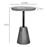 Contemporary outdoor accent table gray additional photo 2 of 4